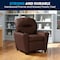 Flash Furniture Kids Recliner, 25" to 39" x 28", Upholstery Color: Brown BT-7950-KID-BRN-LEA-GG - alternate 5